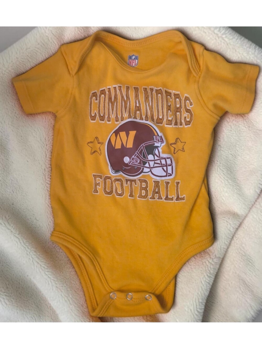 NFL Washington Commanders Football Baby Bodysuit 3/6 months
